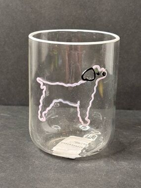 Anthropologie The Love Notes Icon Juice Glass - Poodle NWT